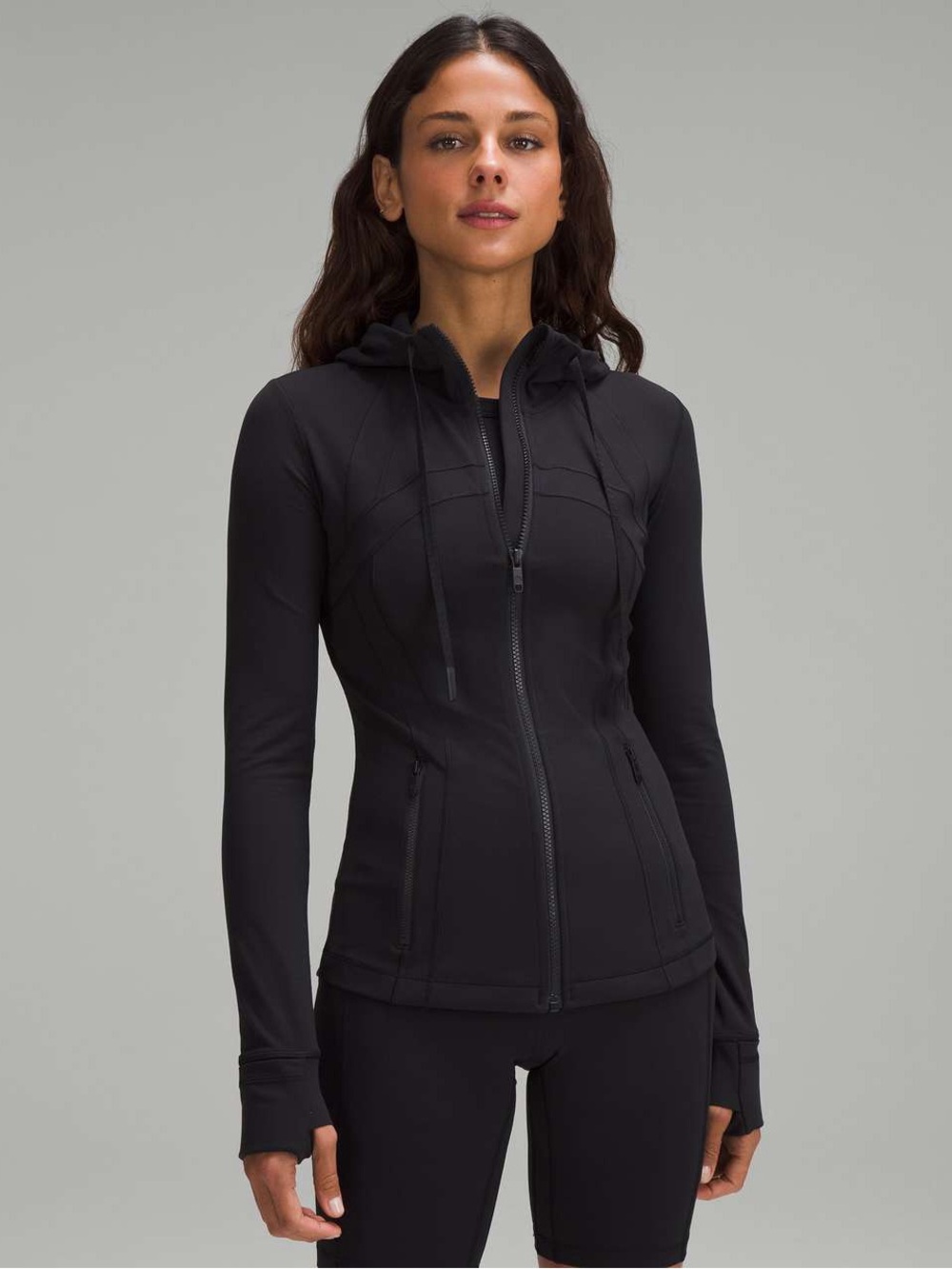 lululemon athletica Black Hooded Zip-Sleeve Performance Jacket
